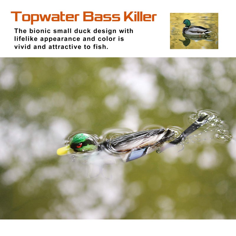 TRUSCEND Fishing Lures for Bass, Fishing Plugs Multi Jointed Swimbait, Lifelike Duck Swimmer for Trout Perch Pike Crappie Walleye Fishing - Image 2